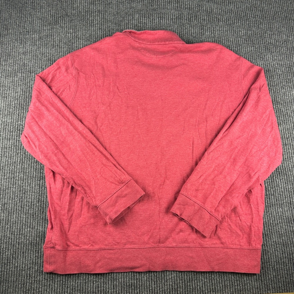 Polo Ralph Lauren Mens XXL Quarter Zip Pullover Sweater Heather Red Cotton Blend - Picture 6 of 10